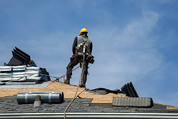 Professional Gutter Installation technician working in Marietta, MN